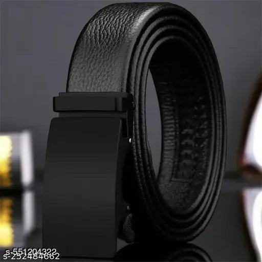 Kastner men's synthetic leather auto lock buckle belts and wallet combo (pack of 2)