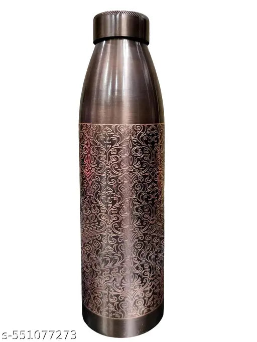 Wook Woorm Designer 100% Pure Copper (900mL) BPA Free, Rust & Leak Proof Copper Bottle, for Office, Yoga, Home, Gym, Travel, Ayurveda Inspired Copper Bottle (Pack 1)