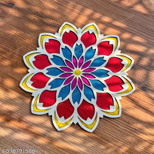 Chitrashila Open Bloom MDF Rangoli Mat-D09