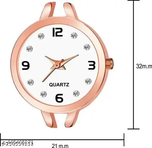 Flower Combo Wrist White Dial Pink Strap Analog Watch for Girls Pack of 3