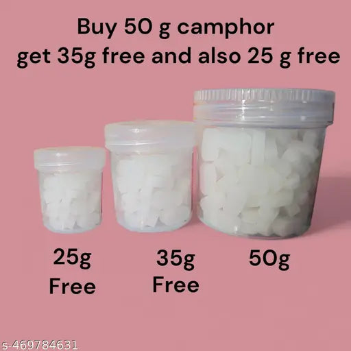 Buy 50 Gm get  35+25 g free Camphor/karpuram/karpura/tablet/Sudam