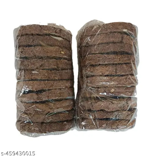 20 Pcs. Cow Dung Cake/Upla for Havan-Pujan & Religious Purpose | Handmade Desi Gau ke Gobar ke Upale/kande| Pack of 20pcs | Round shape 9 cm.