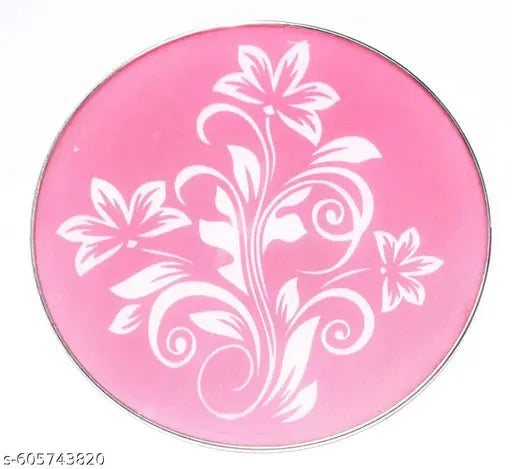 8 Inch Round 18/8 Steel Designer Flower Ganesha Kalash Swastik 8 Rangoli Stamp Stencils for Floor Decoration Diwali Decoration, Set of 8