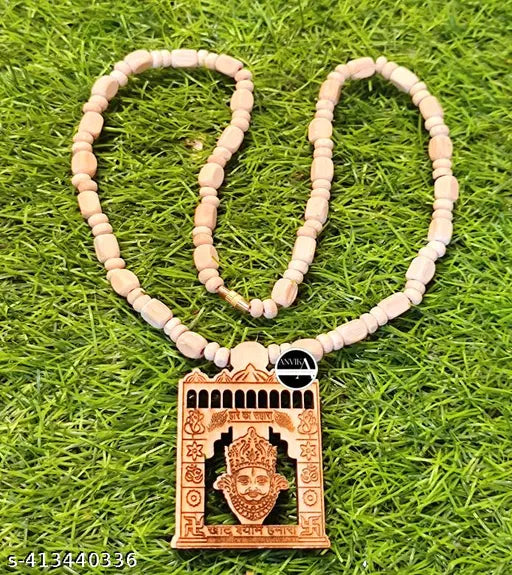 ANVIKA Religious Tulsi Kanthi Mala With Hare Ka Sahara Khatu Shyam Locket Necklace