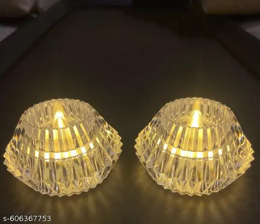 Set of 2 LED Candles for Diwali Decoration Items, Diwali Decor Items, Christmas Decoration, Decorative Candles for Home, Festive Wedding Deepawali Gifts for Family