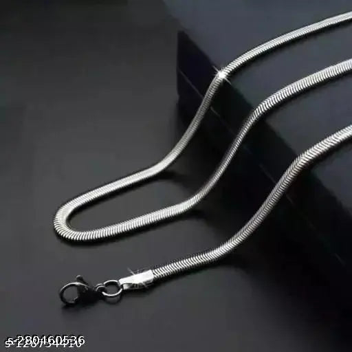 Stylish Silver Stainless Steel Snake Chain for men and boys 22Inch Length