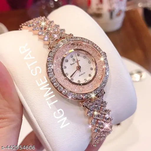 NG TIME STAR luxury watches women's niche high-end diamond quartz watch student rose gold Roman pattern full of diamond women's watch