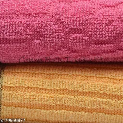 Cotton Jacquard Design Pack of 2 Bath Towels - 350 GSM - Large Size - 75x150 CM