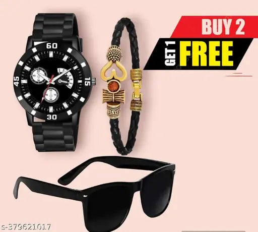 Analog watch for men stylish watch for men rubber belt watch for men and Damru and wayfarer