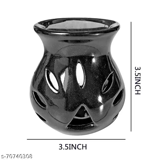 Luxantra Ceramic Aroma Oil Diffuser Burner for Home fragrance with Lemongrass and Lavender Aroma Oil of 10ml Each & 2 Tlight Candle Free for Home Office Hotel Spa