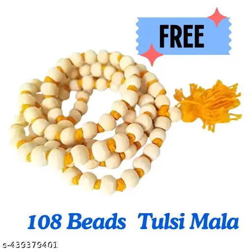 108 Beads Rudraksha Mala, 54 Beads Rudraksha Mala, 108 Beads Tulsi Mala (Free) (Pack of 1 pcs)