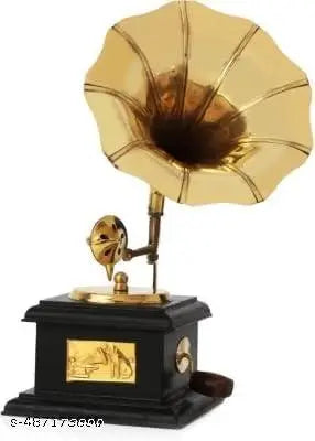Gramophone Dummy Vintage Brass  Decorative| Rajasthani Decorative| Desk Accent| Gift| Showpiece| Interior Decoration Item| Room Decor| Home Decor| Handicraft