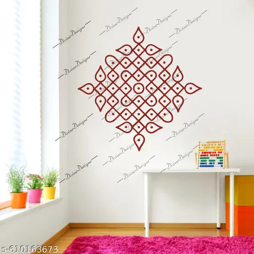Design Zoo Half Mandala Cut Design Art Wall Sticker