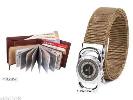 Men Casual, Formal, Party Black Nylon Belt