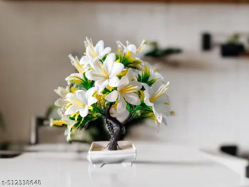 Flora Planet artificial plants for home decor | artificial flowers for decoration | decorative items for home | home decor items for living room | mini size flowers pot