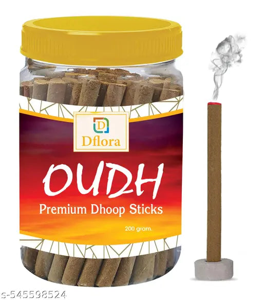 Dflora Dhoop Batti Puja Sticks Combo Pack Guggle , Mogra, Oudh free Dhoop Sticks holder for Prayer & Home Fragrance 300 gram Set