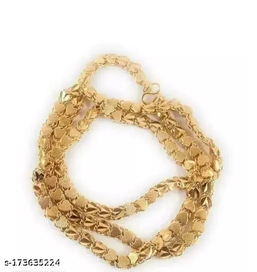 Golden Thin Neck Chain For Men Boys Gold Plated Necklace For Men Boys