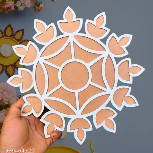 Unique Rangoli Stencil 12 x 12 inch (DESIGN 4)