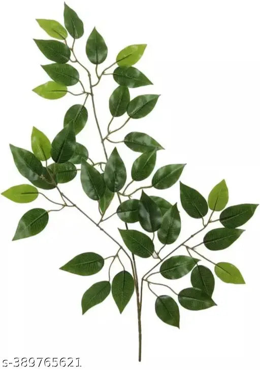 NN Globe Artificial Ficus Spray Leaves, Fake Ficus Tree Branches, Artificial Greenery Plant for Home Office Indoor Porch Décor(Green)