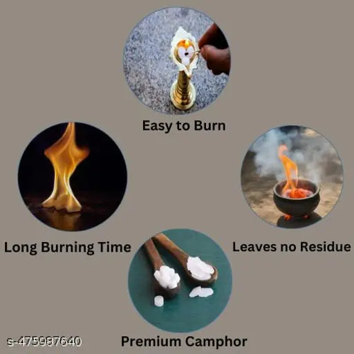 Mahadeva Camphor- 100% Pure Bhimseni Camphor Kapoor Karpooram Aromatic and Healing Pure Camphor, No Chemicals, Toxin Free Kapur for Pujas Or Havans 100 GM (100 Gram, BHIMSENI)