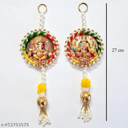 Subh labh For Door Wall Decor Hangings Toran For Door Toran Diwali Decorations Subh labh hangings 27 cm length