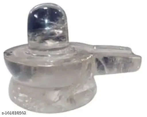 Natural Quartz Crystal/Sphatik Shiva Lingam Shivling / 3.5 inch Idols & Figurines