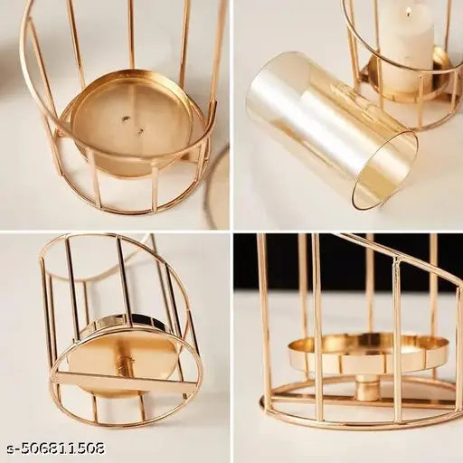 METAL VASE PLANTER , CANDLE HOLDER.