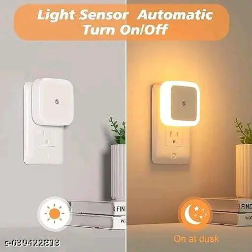Night Lamp Sensor Led Light with Plug Type, 0.5w Plug in Automatic Smart Sensor, Night Lamp (Pack of 2)