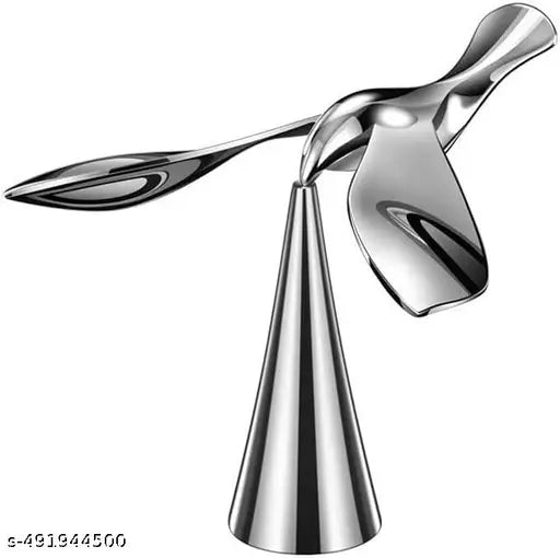 ABJI Balancing Bird Eiffel Tower 4.3Inch | Balance Bird Alloy Gravitys Balance Toys | Self Balancing Bird Eiffel Tower Antique Vintage Statue for Home Decor, Office, Tabletop Decoration Silver