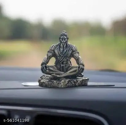 ND Fashion  Hanuman Ji Murti for Car Dashboard | Dhyan Mudra Meditation Bajrangbali Statue Showpiece | Meditating Hanuman Idol for Home Decor, Office | Spiritual Gift |