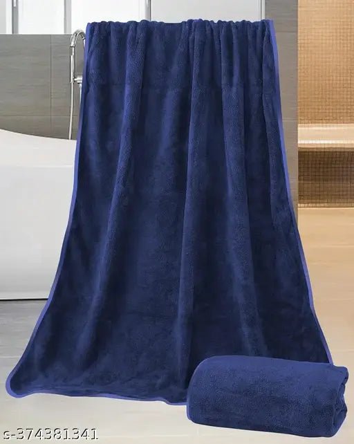 Super Soft Microfiber Bath Towel Large Size - 1 Pc - 70x140 CM - 340 GSM – NAVY