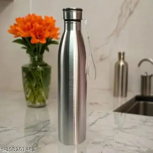 Stainless Steel Sports Water Bottles |Steel Bottle | Sports Bottle| School Bottle | Office Bottle | College Bottle|Steel Water Bottle For Kids School, Gym,Office,Work|Single Wall BPA Free & Leak Proof Cap and Steel Bottle Silver, Steel Fridge Bottle, Wate