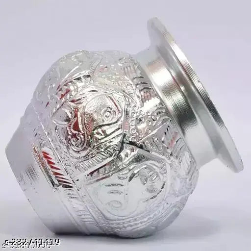 Silver Aluminium Pooja Lota | Handicraft Lota | Silver Lota for Puja | Water Storage Lota/Kalash/Chambu/Tumbler for Pooja/Pongal/Sankranti Puja/Wedding/Marriage/Karvachauth (Small)Puja Articles