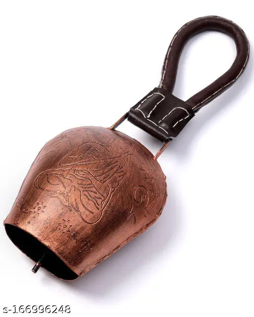 DULI FengShui Vastu Swiss Cowbell  DDLJ Bell Door Hanging Home Office Spiritual Decor Swiss Metal Hanging Bell Om Bell (12x6 inch)