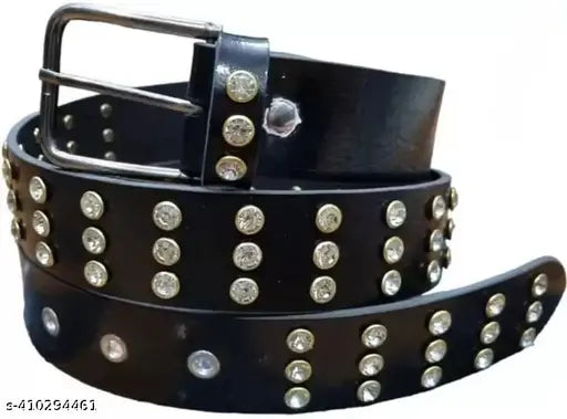 Zubex Styles Modern diamond stone belts for men