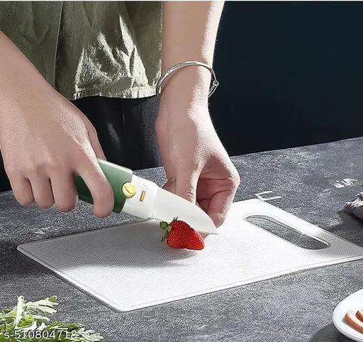 Smrddhi Peeler Green Stainless Steel Sharp Smooth Vegetable Fruit Peelers for Kitchen Ideal for Potato Cucumber Carrot Scrapper Double Edge Serrated (Peeler- Green 2 in 1)