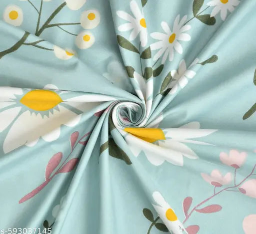 MANIQATEX  Double Bed Bedsheet With 2 Pillow Covers(20x30 Inc..),Bedsheet(90x100 Inch)