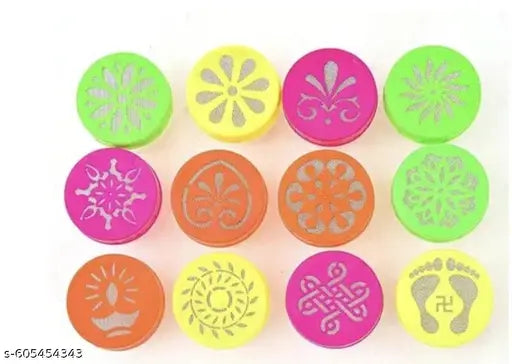 Rangoli stamp Set of 12 stamp