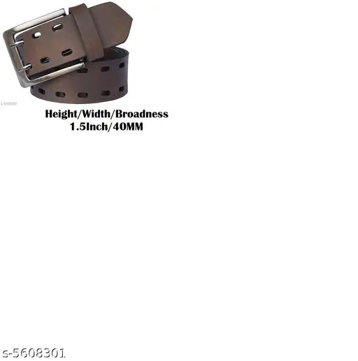 Sunshopping Men Fashionable Unique Synthetic Double Pin Point Buckle Belt