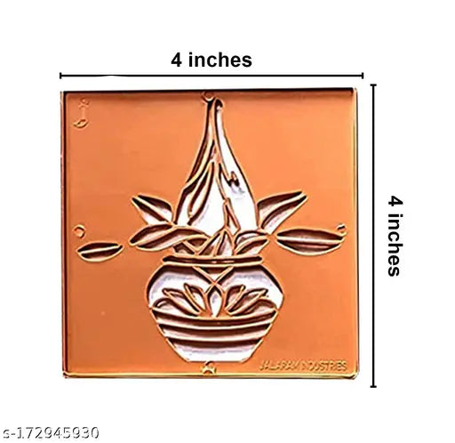 Set of  12 Draw Rangoli Making Kit Rangoli Stamp Om Swastik Flower Design Colourful Rangoli Making Stencils (4 x 4 Inches)