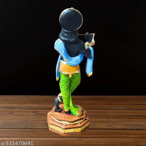 Sai Amrut Marble Krishna Murti | Idol Statue for Mandir | 12 Inch Home Decor Showpiece | Spiritual Gift for Pooja Room, Temple, and Festivals | Hindu God Figurine