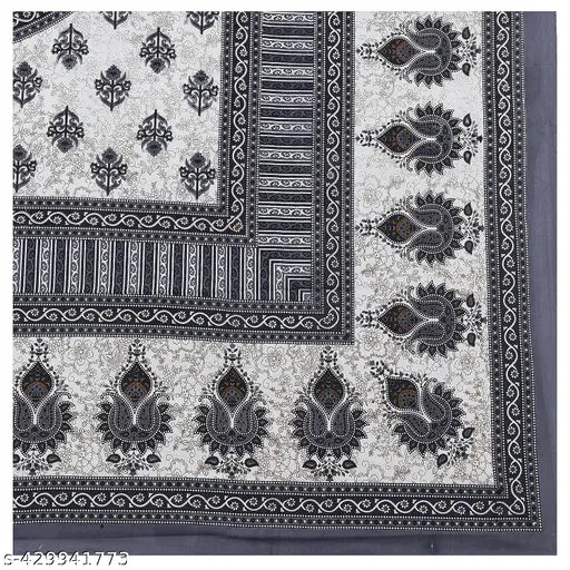 Jaipuri Cotton Double  Bedsheet With 2 Pillow Cover