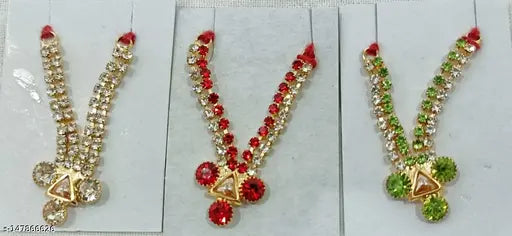 laddu Gopal Ji thakurji Deviji Shringar Stone Mala  Set Combo Saver for Krishna Balgopal Murti Idol Murti (Combo-9) ( Size - small)