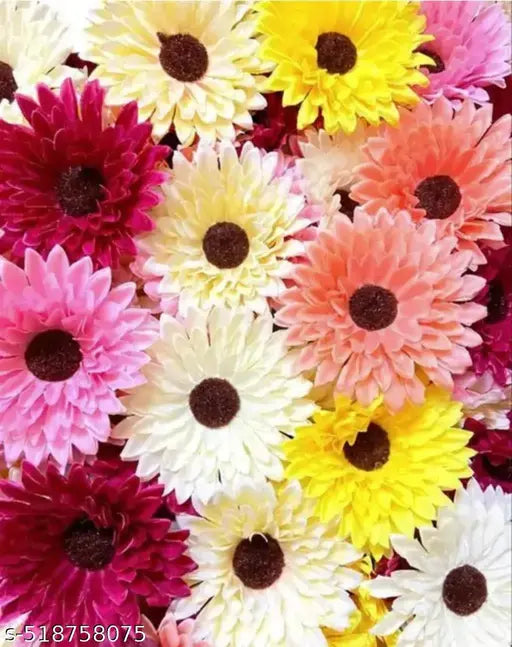 Daissy Raise  Multicolor Decoration Artificial Flower for Art Craft & Home Decoration| Artificial Flower for Décor Home, Office, Diwali, Festival- Pack - 15