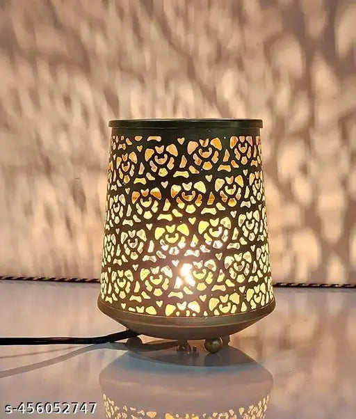 Decorative Electric Moroccan Style,Aroma' Oil Burner (Diffuser) for Home Fragrance with 10ml Aroma' Oil Golden