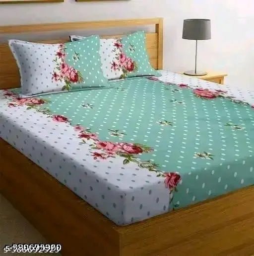 Pure Cotton Double Bedsheets With 2 Matching Pillow Covers