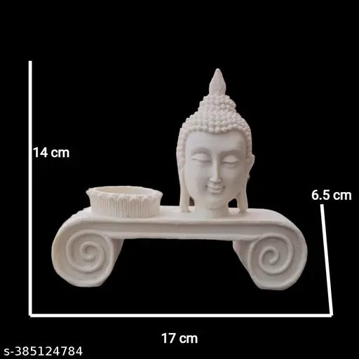 GLOBAL AROMA Buddha Head Statue tealight Candle Holder for Home Decor