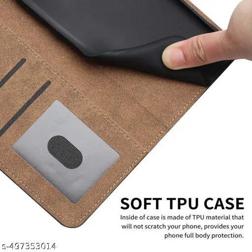 Innovex® Flip Cover for Redmi Note 9 Pro Max | Back Cover Case for Redmi Note 9 Pro Max - Classy Black