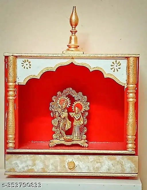 Wall mount wall hanging Pooja mandir wooden temple Pooja mandir home and oofice