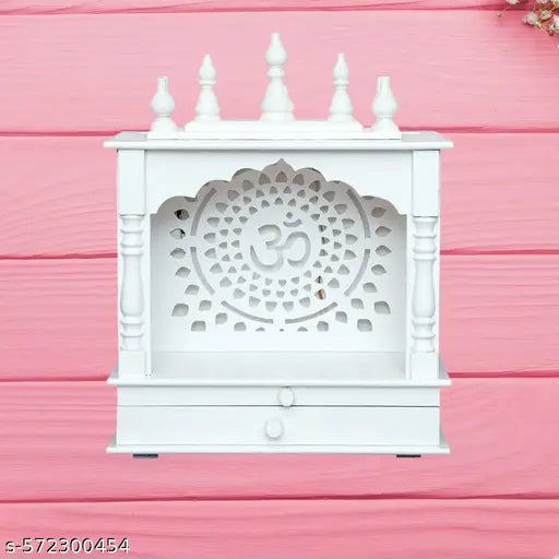 Wall mount wall hanging pooja aarti solid wooden temple in home and office temple in rajasthani design